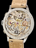 1930s Art Deco 39mm Tavannes Chronograph Staybrite Stainless Steel Snail Dial