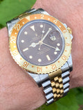 1987 Rolex GMT-Master Root Beer Tiger Eye Gilt Tritium Dial 18k/Steel 16753