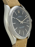 1984 Rolex "OP" Oyster Perpetual 1002 Rare Black RAIL DIAL