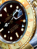 1987 Rolex GMT-Master Root Beer Tiger Eye Gilt Tritium Dial 18k/Steel 16753