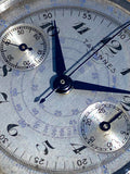 1930s Art Deco 39mm Tavannes Chronograph Staybrite Stainless Steel Snail Dial