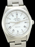 2000 Rolex OP Air-King White Buckley Dial No Hole Case Ref 14000