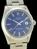 1981 Rolex Oyster Perpetual Date 15000 Quick-Set w/Blue Dial Box & Papers