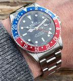1984 Rolex GMT-Master 16750 Maroon/Blue Pepsi Bezel Oyster Bracelet