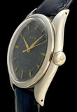 Rare 1953 Rolex Explorer 6298 Black Gilt Dial Large Bubbleback