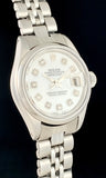 1973 Ladies Rolex Oyster Perpetual Datejust Diamond Dial Stainless Steel 6916