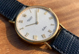 1987 Rolex Cellini 18K Dress Watch White Textured Anniversary Dial 5112