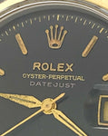 1955 Rolex "Red" Datejust Black Gilt Dial 14K Gold & Steel Bubbleback 6304
