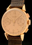 1951 Lusina 18k Fancy Lugs Rose Gold Chronograph Valjoux Calibre 23