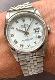 1991 Rolex Datejust 36mm White Dial Jubilee Bracelet 16200