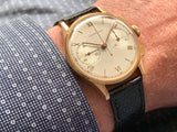 1940’s Leonidas 18k Rose Gold Chronograph Calibre Valjoux 23
