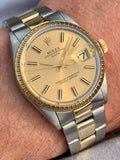 1970 Rolex Oyster Perpetual Date 2-Tone 18k & Steel Oyster Bracalet 1505