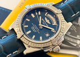 2004 Breitling Headwind Day/Date In Steel Blue Dial A45355