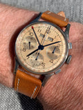Incredible 1940's Gallet Triple-Date Chronograph Tropic Dial 36373