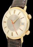 1970's 14k Gold LeCoultre Memovox Speedbeat Auto Alarm Cal 916