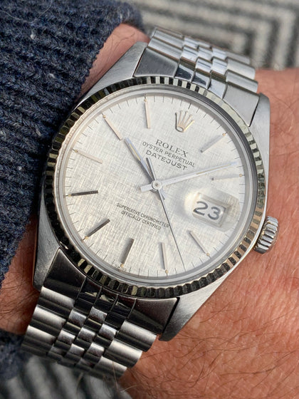 1978 Rolex Oyster Perpetual Datejust 16014 Linen Dial Jubilee Bracelet