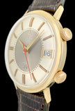 1970's 14k Gold LeCoultre Memovox Speedbeat Auto Alarm Cal 916