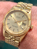 1978 Solid 18K Gold Rolex Turn-O-Graph Datejust Jubilee Bracelet Ref 1625