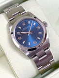 1999 Rolex Oyster Perpetual Datejust 31 Midsize Steel Blue Dial 77080