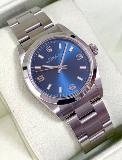 1999 Rolex Oyster Perpetual Datejust 31 Midsize Steel Blue Dial 77080