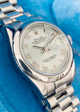 2000 Ladies Rolex Datejust 26 Platinum President Glacier Blue Dial 79166
