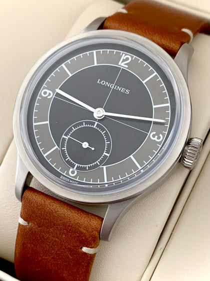 2024 Longines Heritage Automatic Black Sector Dial Box & Papers L28284532