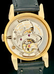 1940's LeCoultre Powermatic 14k Gold Black Gilt Dial Horn Lugs 2705