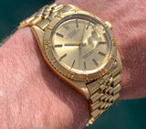 1978 Solid 18K Gold Rolex Turn-O-Graph Datejust Jubilee Bracelet Ref 1625
