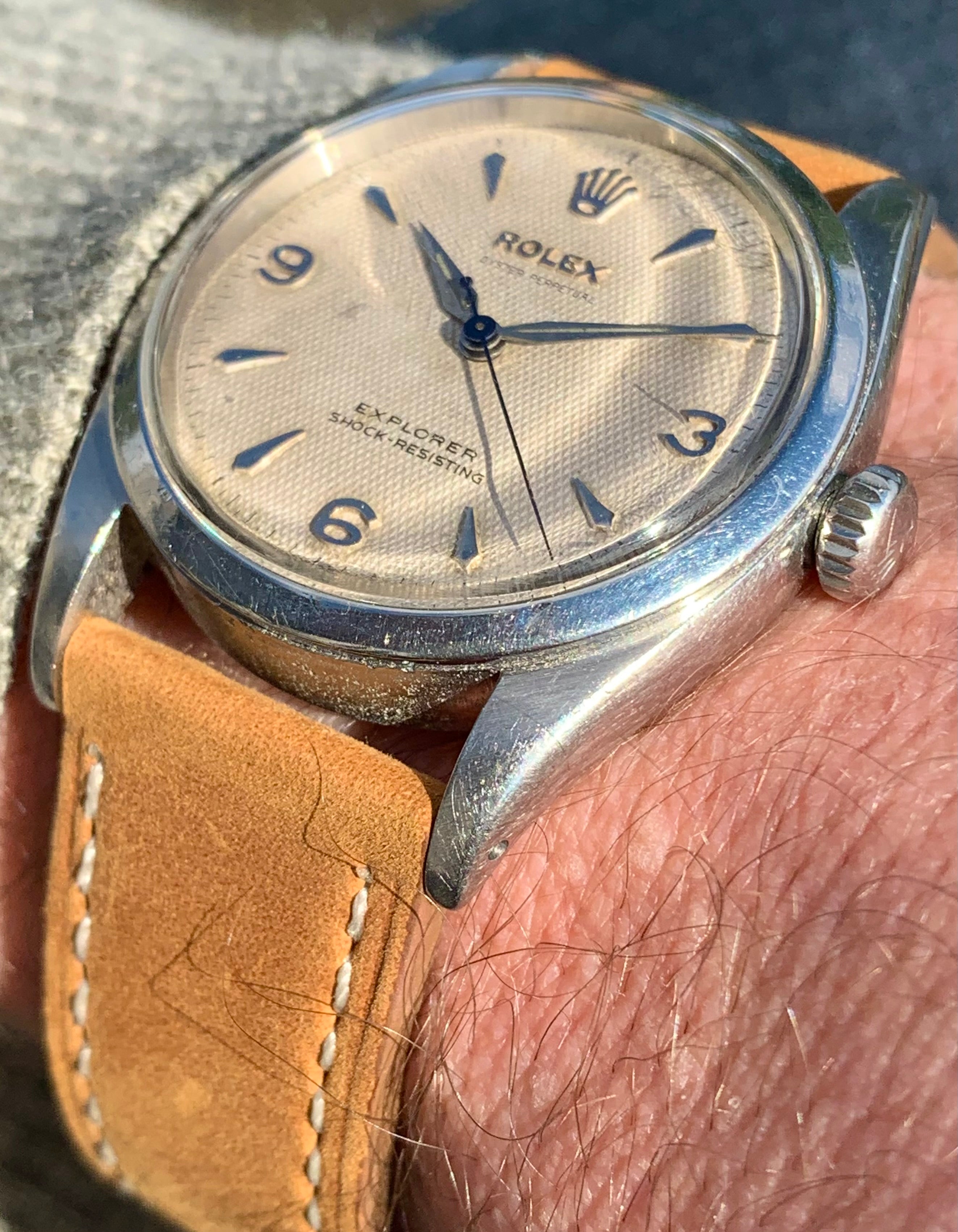 For Sale Vintage 1953 Rolex Oyster Perpetual Explorer Shock