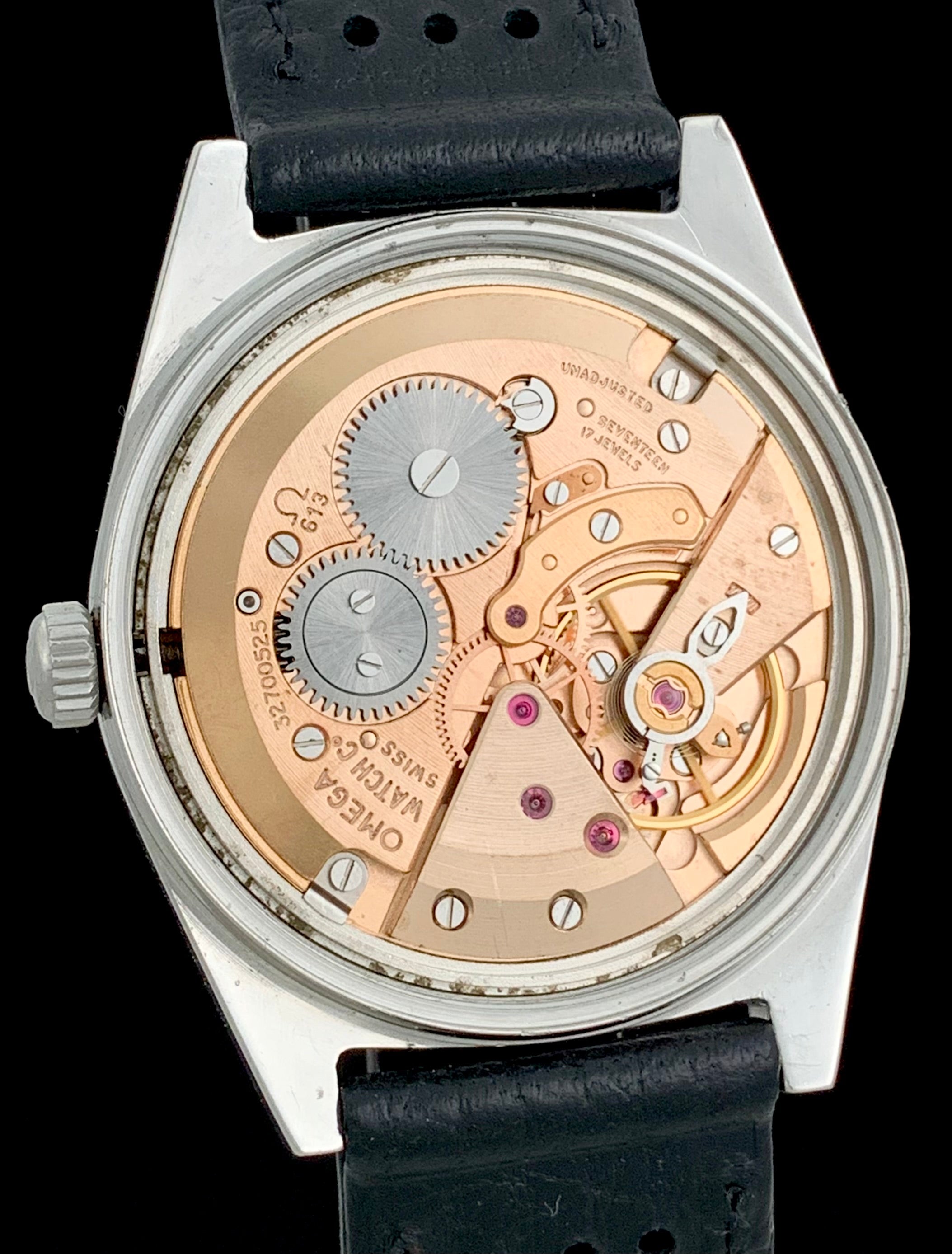 For Sale Rare Vintage 1970 Omega Geneve Black/Red Tintin Style