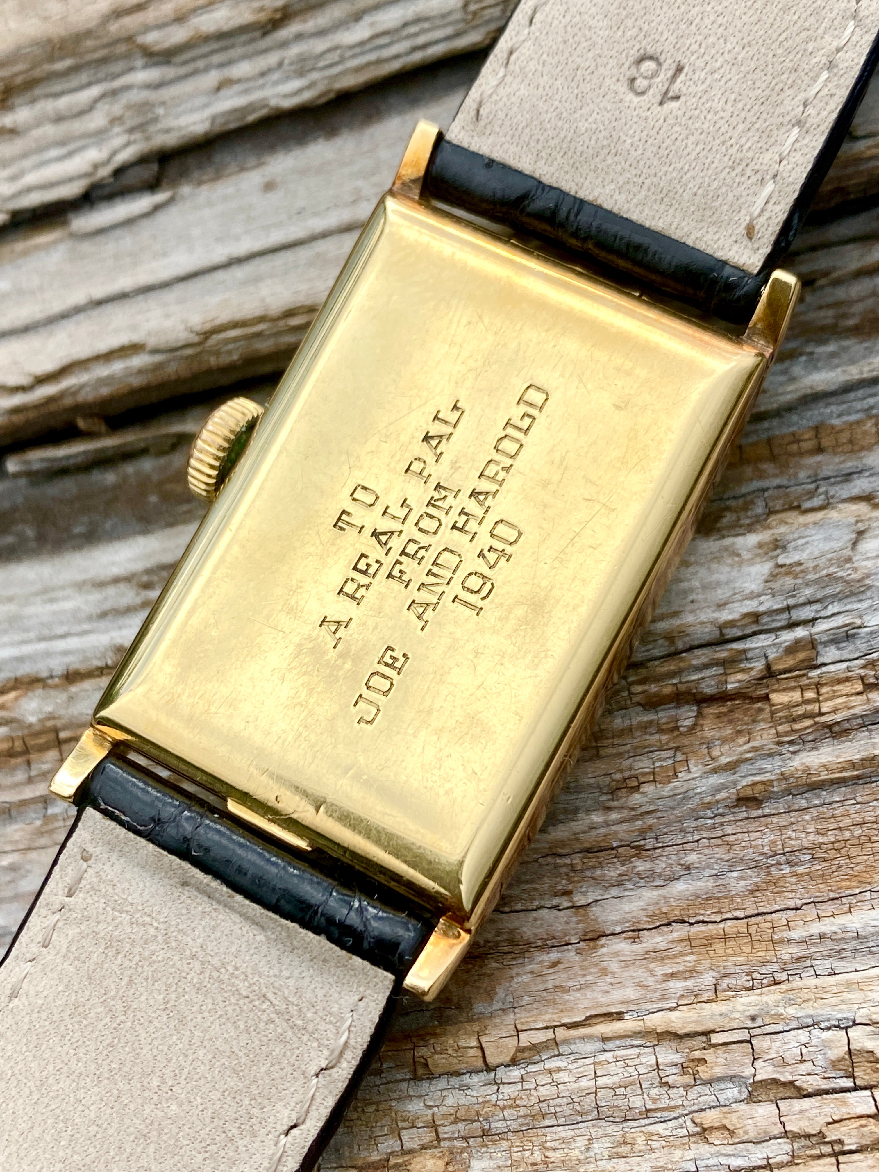 For Sale 1940 Patek Philippe 18k Gold Tank 9 90 9