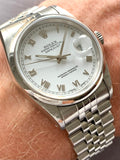 1991 Rolex Datejust 36mm White Dial Jubilee Bracelet 16200