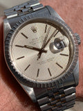 1991 Rolex Datejust 36 Tapestry Dial On Jubilee Bracelet 16220