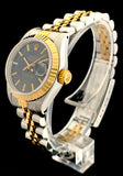 1987 Rolex OP Datejust 26mm 18k Gold & Steel Black Dial 69173