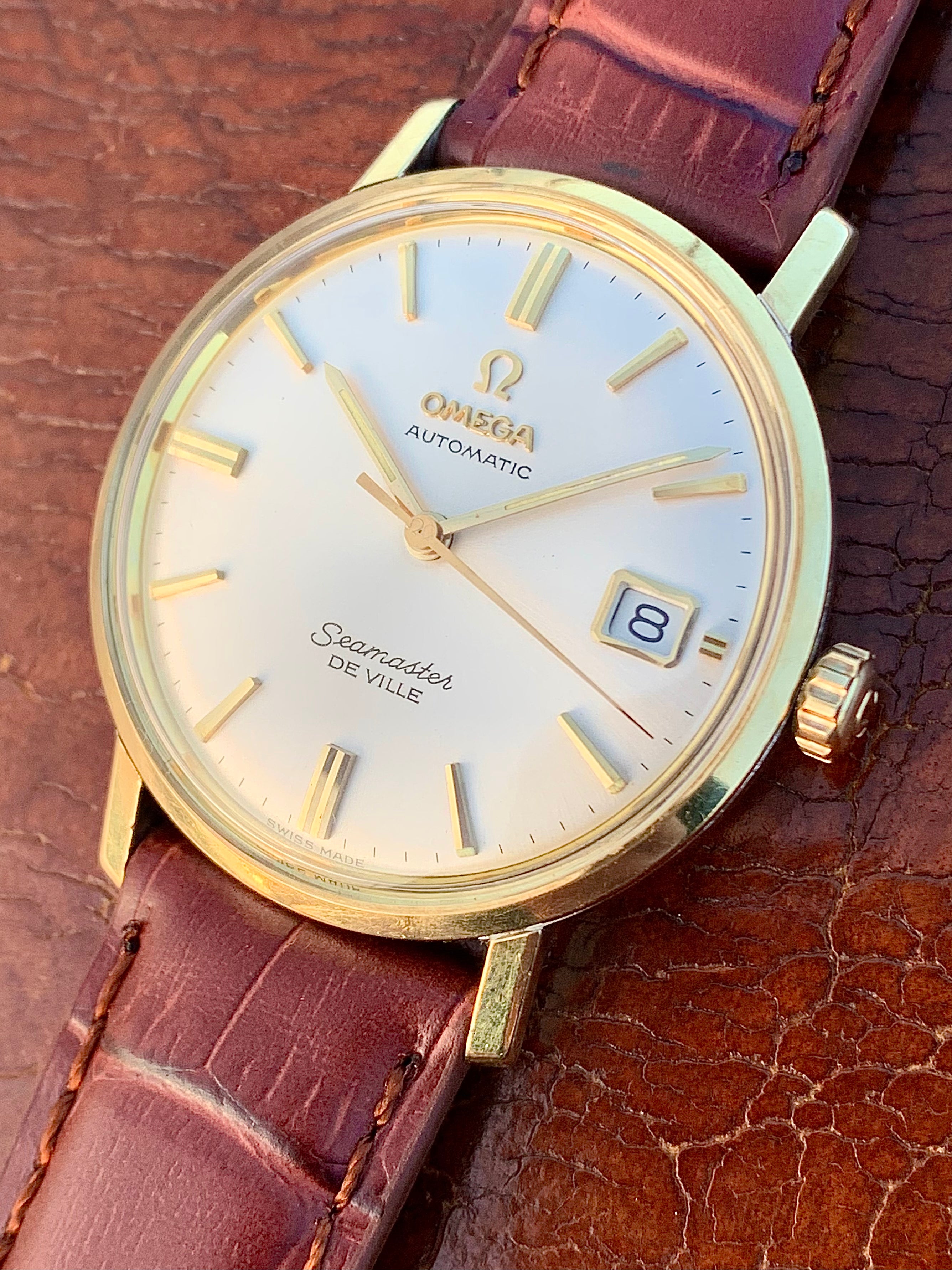 omega seamaster deville 14k gold