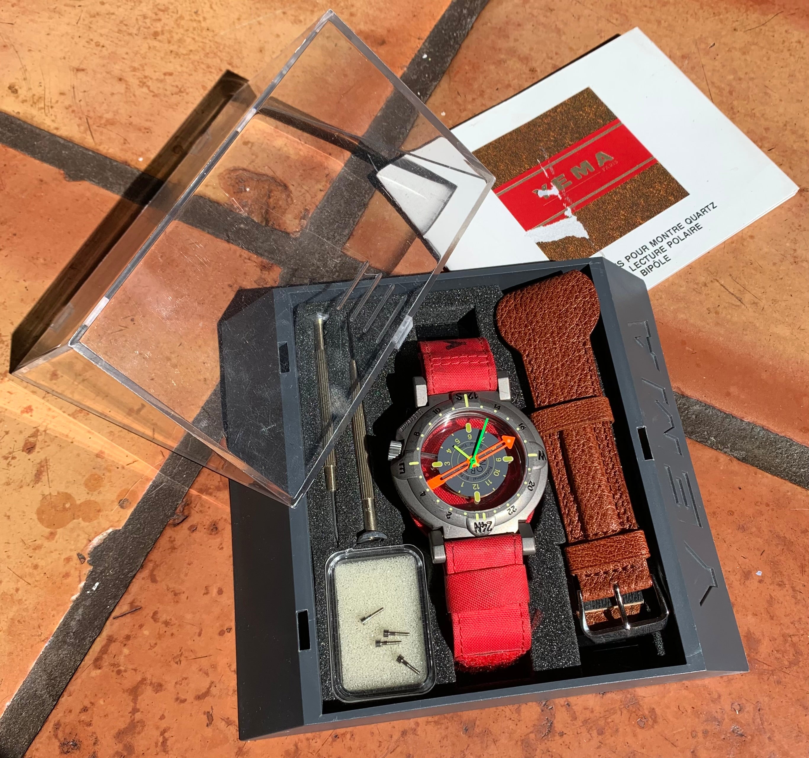 For Sale 1989 Yema Bipole Duopoly Titanium Transantarctic Expedition Watch Complete Set To Buy Made In France Meticulous Watches