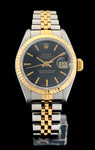 1987 Rolex OP Datejust 26mm 18k Gold & Steel Black Dial 69173