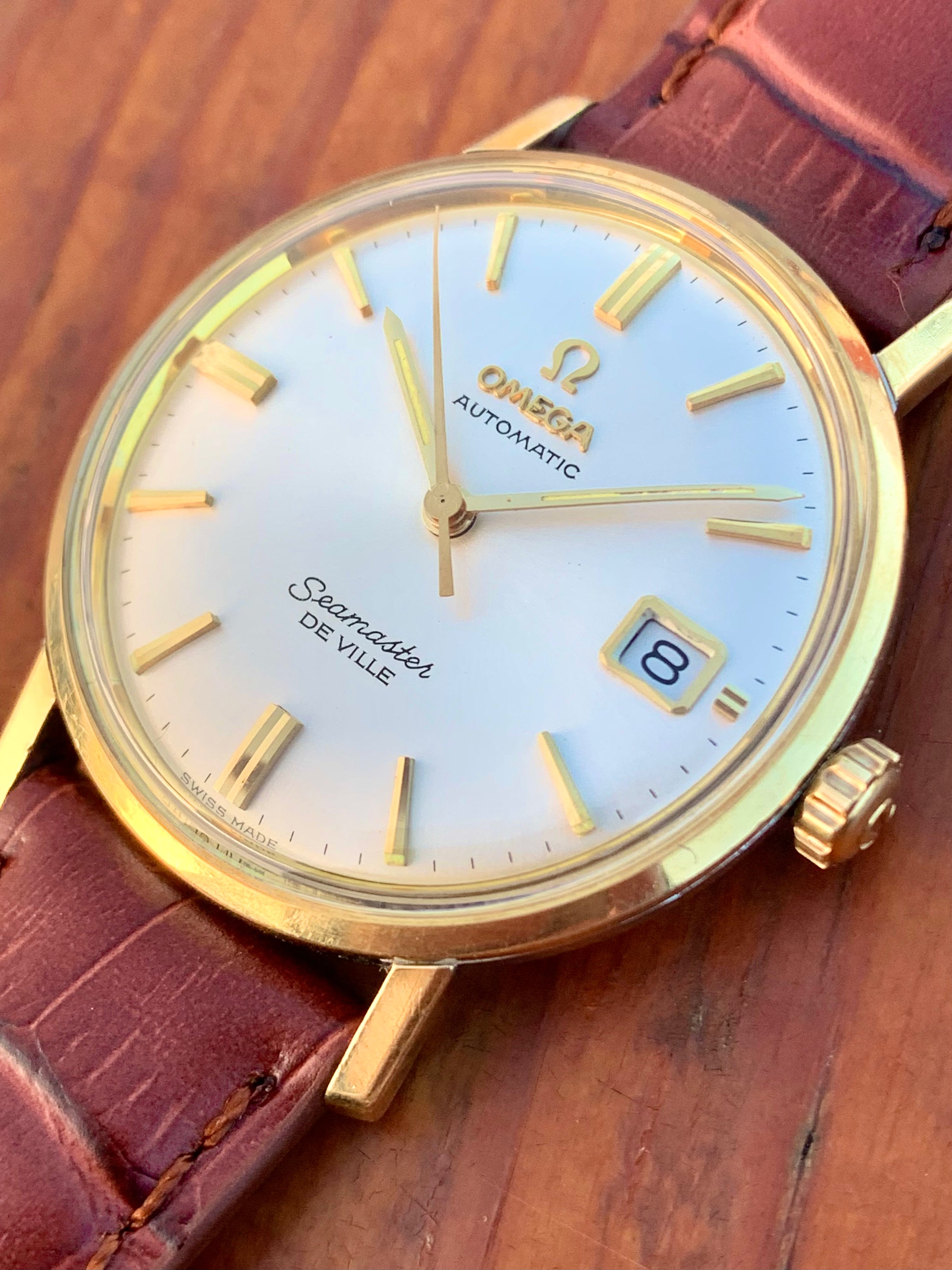 omega seamaster deville 14k gold