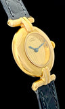 1990’s Cartier Must De Colisée Art Deco Quartz 24mm Vermeil
