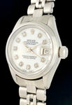 1973 Ladies Rolex Oyster Perpetual Datejust Diamond Dial Stainless Steel 6916