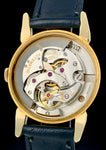 1940's LeCoultre Powermatic 14k Gold Black Gilt Dial Horn Lugs 2705