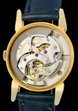 1940's LeCoultre Powermatic 14k Gold Black Gilt Dial Horn Lugs 2705