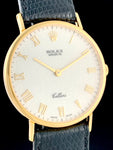 1987 Rolex Cellini 18K Dress Watch White Textured Anniversary Dial 5112