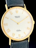 1987 Rolex Cellini 18K Dress Watch White Textured Anniversary Dial 5112