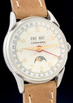 1940's Leonidas Triple Date Moonphase Fancy Stainless Steel Case