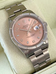 2005 Rolex Oyster Perpetual Date Salmon Dial 15210 Box & Papers