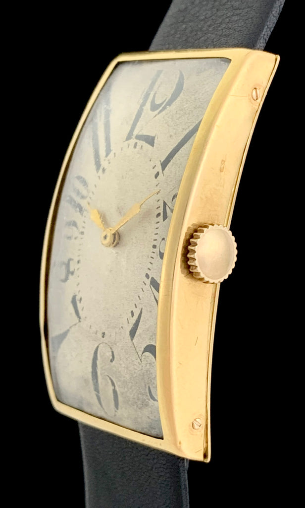 Exploding Numbers Watch Face For Sale 1920's Art Nouveau Exploding Number Dial Banana Curved Case ...