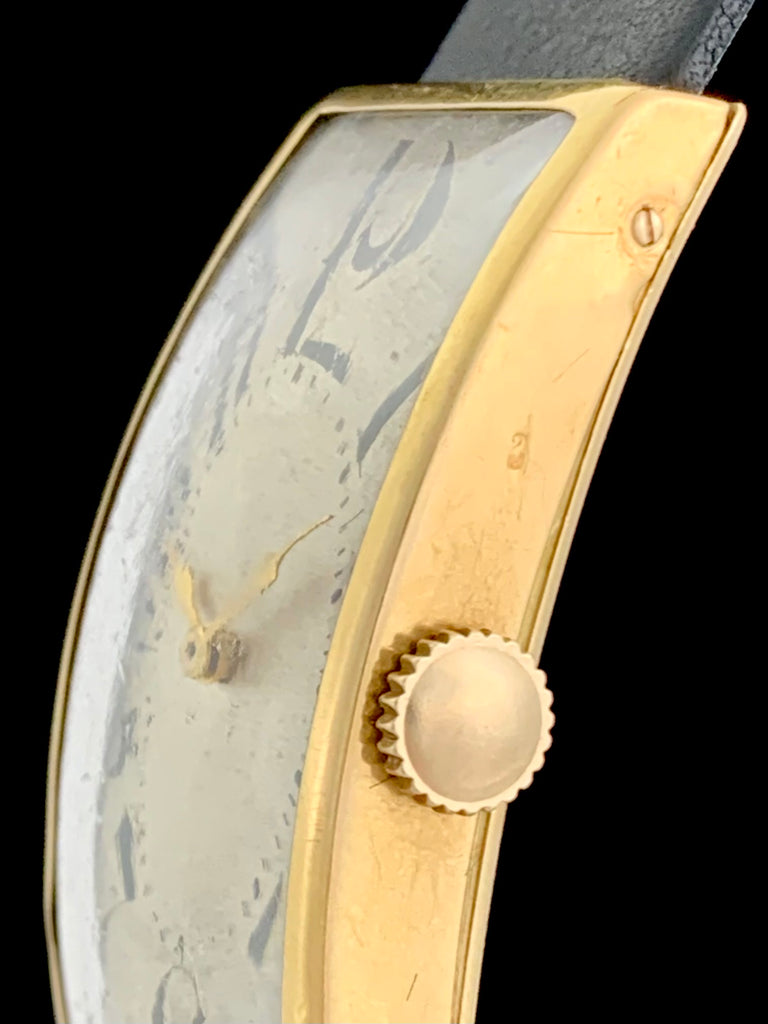 Exploding Numbers Watch Face For Sale 1920's Art Nouveau Exploding Number Dial Banana Curved Case ...