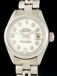 1973 Ladies Rolex Oyster Perpetual Datejust Diamond Dial Stainless Steel 6916