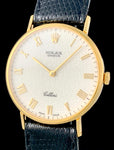 1987 Rolex Cellini 18K Dress Watch White Textured Anniversary Dial 5112